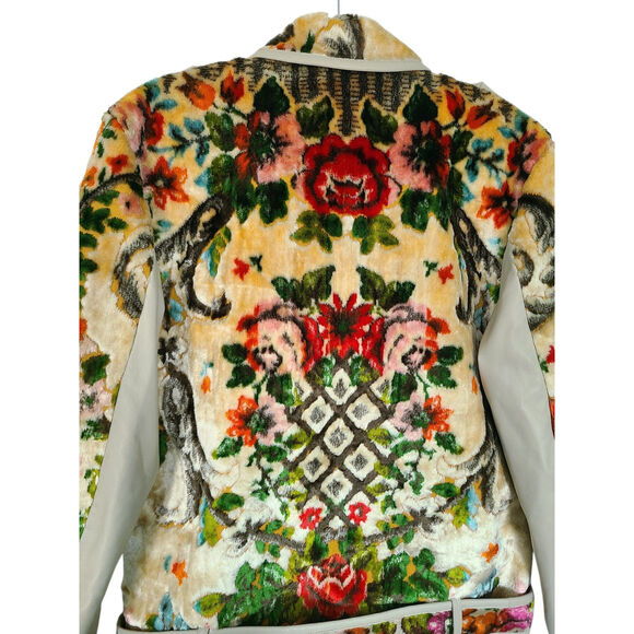 Mia Vesper Obscura Hallowed Tapestry Moto Jacket Nappa Leather Size M Unisex - Picture 8 of 11